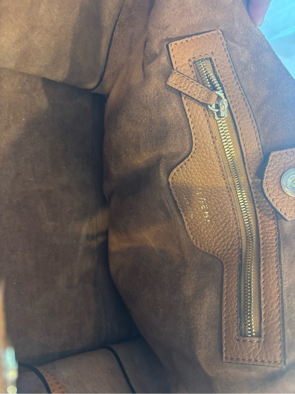 Everyday Pebbled Tote in Cognac - Picture 5 of 5